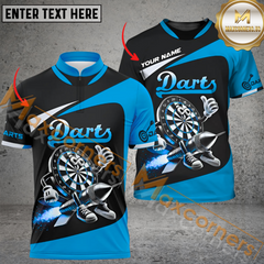 Maxcorners Funny Digital Darts Jersey Multicolor Option Customized Name, Team Name 3D Polo Shirt