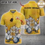 Maxcorners Bowlling Funny Pins Personalized Name 3D Unisex Shirt