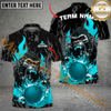 Maxcorners Custom Bowling Team Jersey, Fierce Gorilla With Blue Flaming Bowling Ball Name And Team Name