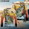 Maxcorners Fishing Sunset Compass Custom Name & Team Name 3D Shirts