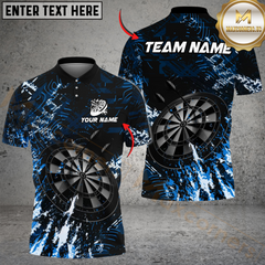 Maxcorners Darts Dark Grunge Multicolor Customized Name, Team Name 3D Shirts
