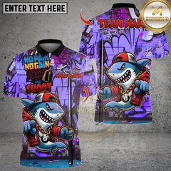Maxcorners Billiard Shark Graffiti Shut Up And Shoot Multicolor Customized Name, Team Name 3D Shirt