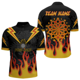 Maxcorners Dragon Flame Pattern Dartboard Custom Dart Shirt For Men, Dart Team Jerseys LM105