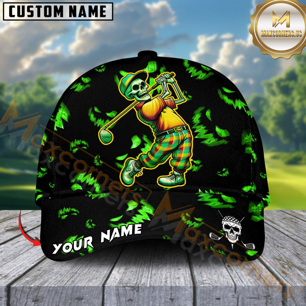 Maxcorners Skeleton Swing Style Golf Cap Multicolor Personalized Cap
