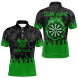 Maxcorners Flame Dartboard Dragon Custom Green Dart Shirt For Men, Dart Team Jerseys LM105