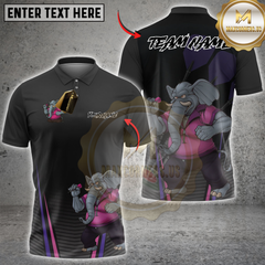 Maxcorners Darts Mighty Elephant Multioptions Personalized Name, Team Name Unisex 3D Shirts