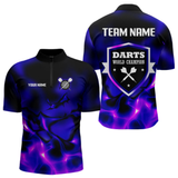 Maxcorners Darts World Champion Custom Blue-Purple Dart Shirt For Men, Dart Team Jerseys  LM154