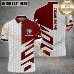 Maxcorners Classic Golf Jersey Multicolor Option Customized Name, Team Name 3D Polo Shirt