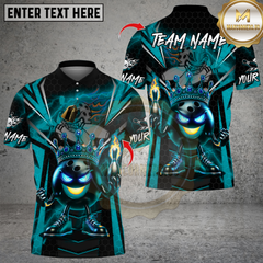 Maxcorners Bowling Crown King Funny Ball Multicolor Customized Name, Team Name 3D Shirts