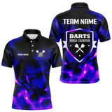 Maxcorners Darts World Champion Custom Blue-Purple Dart Shirt For Men, Dart Team Jerseys  LM154