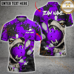 Maxcorners Wolf Strike Bowling Multicolor Customized Name, Team Name 3D Shirts