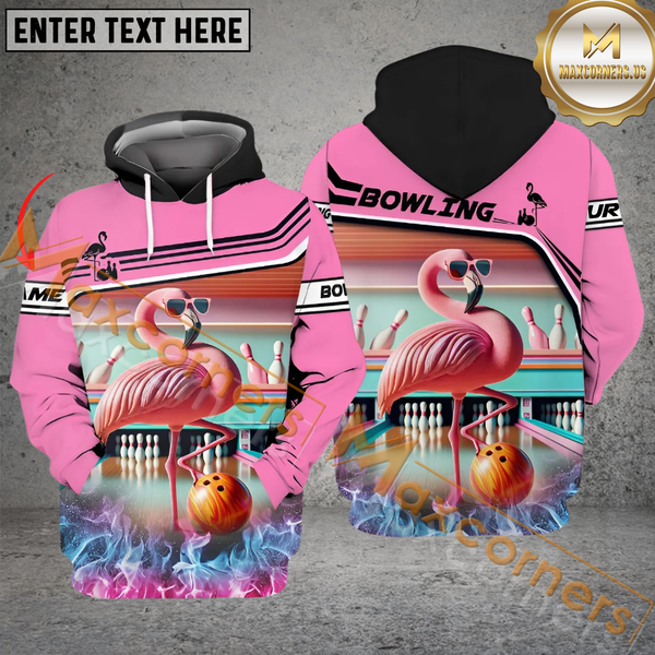 Maxcorners Phoenix Bowling Jersey Customized Name, Team Name 3D Polo Shirt