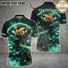 Maxcorners Darts Red Fire Panda Samurai Dartboard Multicolor Customized Name, Team Name 3D Shirts