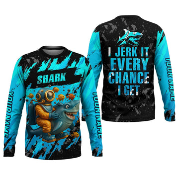 Maxcorners Shark Fishing UPF Shirts, Shark T-shirt, Long Sleeve Fishing Shirts, Funny Fishing Shirt, Gift For Fisherman
