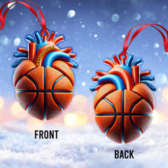 Maxcorners Custom Name Basketball Ornament, Basketball Lover Christmas Gift 2D Flat LM2111