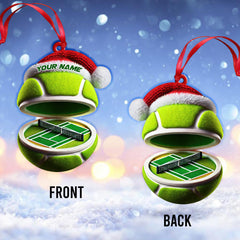 Maxcorners Custom Name Tennis Ornament, Tennis Christmas Gift 2D Flat LM2111
