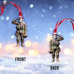 Maxcorners Custom Name U.S Veteran Ornament, U.S Veteran Christmas Gift 2D Flat LM2211