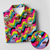 Maxcorners Funny Surfing Santa Riding Shark Hawaiian Golf Shirt, Golf Polo For Women, Printed Golf Shirt LM1507