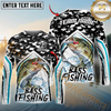Maxcorners Fishing Black Camo Sport Custom Name & Team Name 3D Shirts