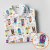 Maxcorners Colorful Western Cowboy Boots Pattern Hawaiian Golf Shirt, Ladies Golf Shirt, Women’s Golf Apparel LM1507