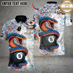 Maxcorners Billiards Killer Viper 8 Ball Personalized Name 3D Unisex Shirt