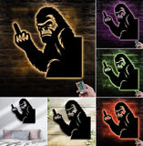 Maxcorners Funny Bigfoot Metal Sign WITH LED/WITHOUT LED - Hilarious Bigfoot Yard Decor, Rustic Outdoor Gag Gift for Man Cave LM0110