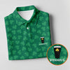 Maxcorners Vitamin G Shamrock Pattern Golf And Beer Green Golf Shirt, St Patrick's Day Golf Shirt, Women's Golf Shirts