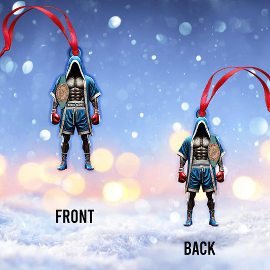 Maxcorners Custom Name Boxing Ornament, Christmas Gift for Boxing Lovers 2D Flat LM2211