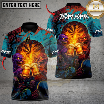 Maxcorners Darts Zombie Dart Syndicate Multicolor Customized Name, Team Name 3D Shirts
