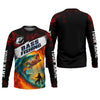 Maxcorners Fire Fishing Hooded UPF Shirt, Fishing Jersey, Long Sleeve Fishing Shirts, Gift For Fisherman