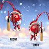 Maxcorners Custom Name Cricket Ball Ornament, Cricket Ball Lover Christmas Gift 2D Flat LM2211
