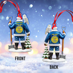 Maxcorners Custom Name FFA Ornament, Santa Farmer Christmas Ornament50 2D Flat LM2111