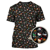 Maxcorners Halloween Golf Shirt, Pattern Golf Shirt For Golfer, Funny Golf Shirt For Men