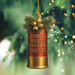 Maxcorners Funny Shotgun Shell Christmas Ornament Rustic Hunting Tree Decoration Gift for Hunters LM0110