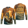 Maxcorners I Catch He Cleans, Jesus Fishing Shirt, Funny Fishing Shirt, SPF Shirt For Men, Gift For Fisherman