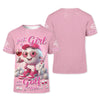 Maxcorners Just A Girl Who Loves Golf And Wine Custom Womens Golf Polo Shirt, Womens Golf Gifts