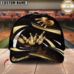 Maxcorners Bowling Bling Bling Shiny Multicolor Personalized Name 3D Cap