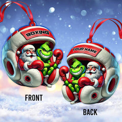 Maxcorners Custom Name Boxing Ornament, Christmas Gift for Boxing Lover5 2D Flat LM2111