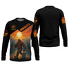 Maxcorners Bassquatch Bigfoot Fishing SPF Long Sleeve Shirts, Fishing Shirts For Men, Funny Fishing Shirt, Fisherman Gift