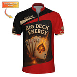 Big Deck Energy Poker Shirt, Funny Custom Polos For Poker Players, Gift For Pokers Lover