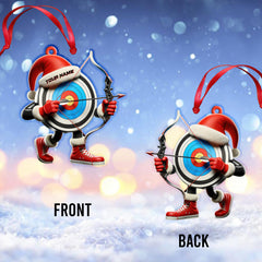 Maxcorners Custom Name Archery Ornament, Archery Christmas Gift 2D Flat LM2211