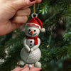 Maxcorners Golf Ball Snowman Acrylic Ornaments, Golf Christmas Gifts, Funny Golf Ball Golf Ornaments LM1611
