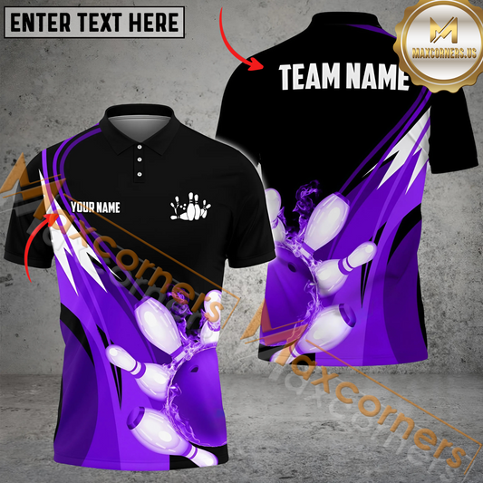 Maxcorners Vintage Fox Bowling Jersey Multicolor Option Customized Name, Team Name 3D Shirt