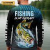 Maxcorners Fishing Is My Therapy Bass Fishing UPF Shirt – Personalized Fishing Shirt for Men