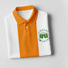 Maxcorners Green Orange White Vertical Stripes St Patrick's Day Golf Shirt, Women's Golf Tops, Ladies Golf Shirts