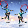Maxcorners Custom Name and Number Woman Handball Ornament, Handball Lover Christmas Gift 2D Flat LM2111