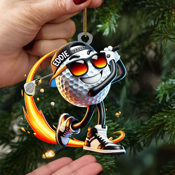 Maxcorners Great Golf Swings Golf Ball Acrylic Ornament, Golf Xmas Ornaments, Golf Christmas Gifts, Cool Golf Gift LM1611