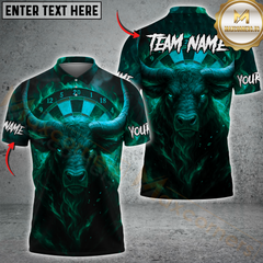 Maxcorners Darts Firestorm Bullseye Personalized Name, Team Name Shirt