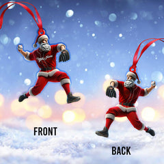 Maxcorners Custom Name Baseball Santa Ornament, Baseball Lover Christmas Gift 2D Flat LM2211