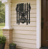 Maxcorners Personalized Vertical American Flag Deer Hunting Metal Sign WITH LED/WITHOUT LED Light Rustic Lodge Wall Decor LM0110